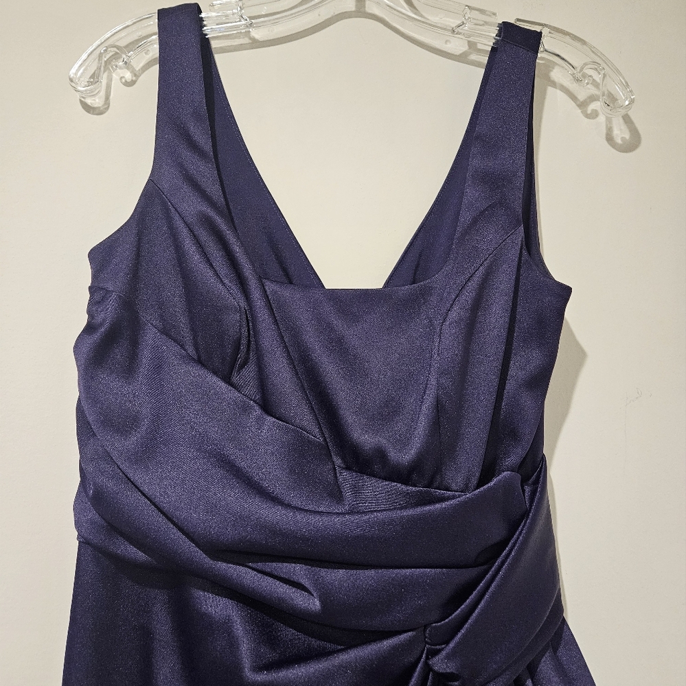 Maggy London Purple Bow Dress, Size 8 - Picture 3 of 5